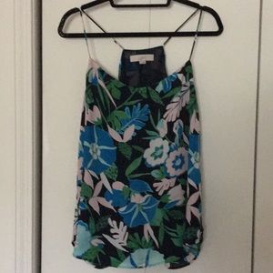 LOFT summer floral strappy cami